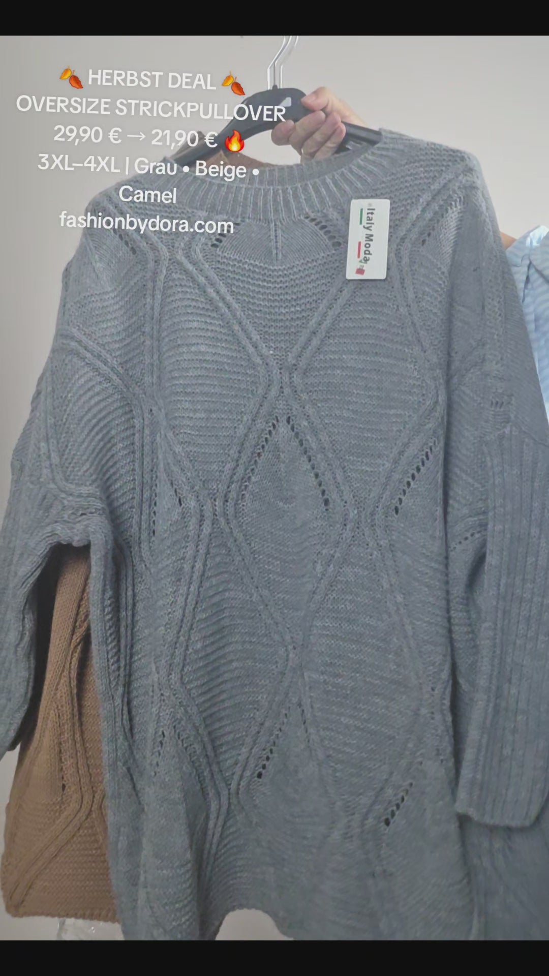 Strickpullover Oversize – XXL bis 4XL | Made in Italy