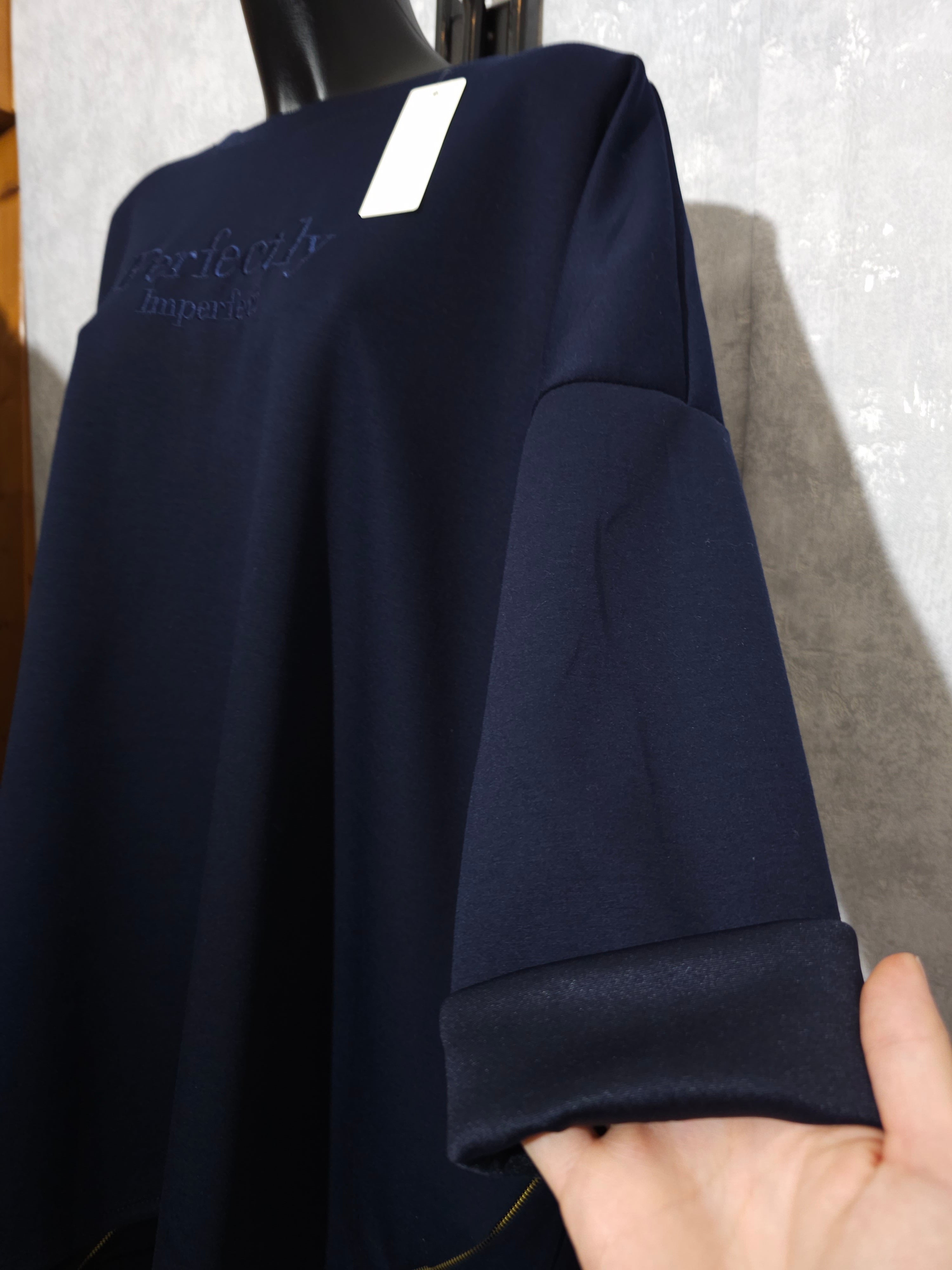 Oversize Damen Tunika aus Baumwolle – Olive & Navy | bis 140 cm Brust