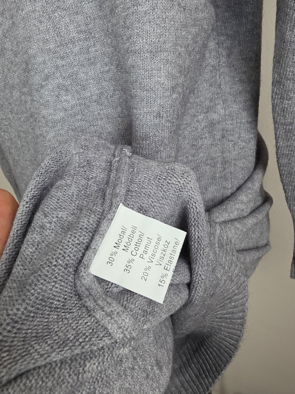 Weiches Strickkleid mit Rollkragen – S/M & L/XL