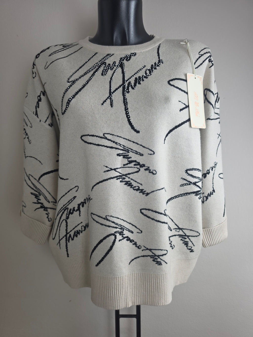 Kuscheliger Damen Strickpullover mit Glitzer – XL/XXL | 3 Farben