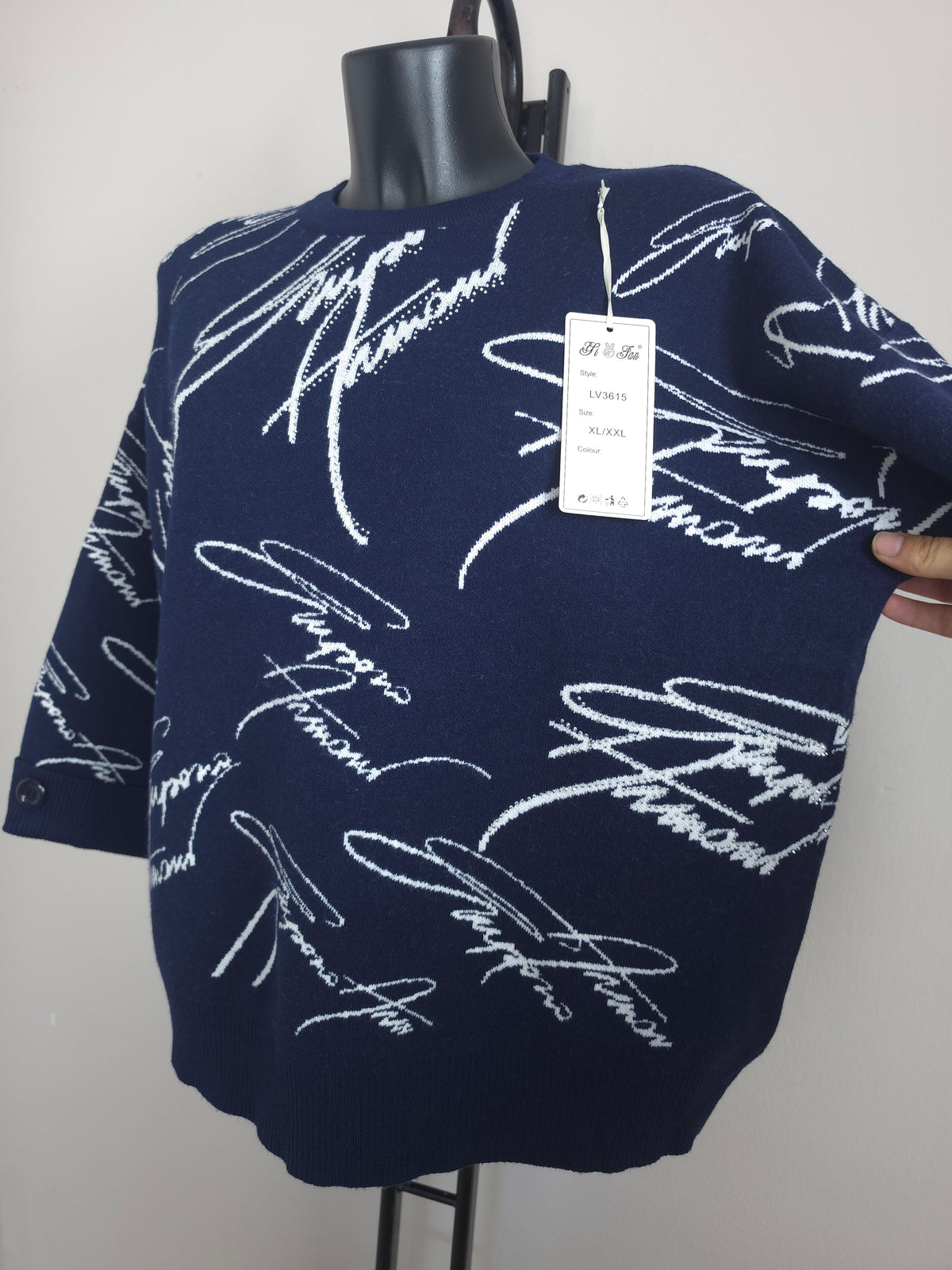 Kuscheliger Damen Strickpullover mit Glitzer – XL/XXL | 3 Farben