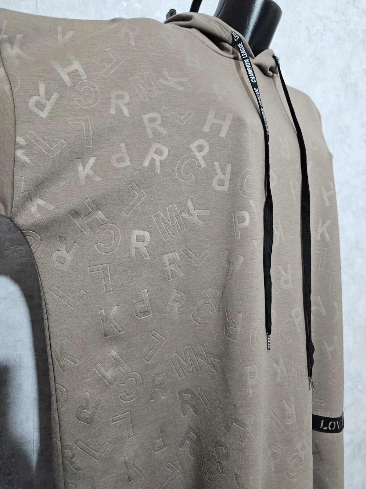 Long-Hoodie Oversize XL-3XL • Kapuzenpullover • Made in Italy – Beige / Rot / Schwarz