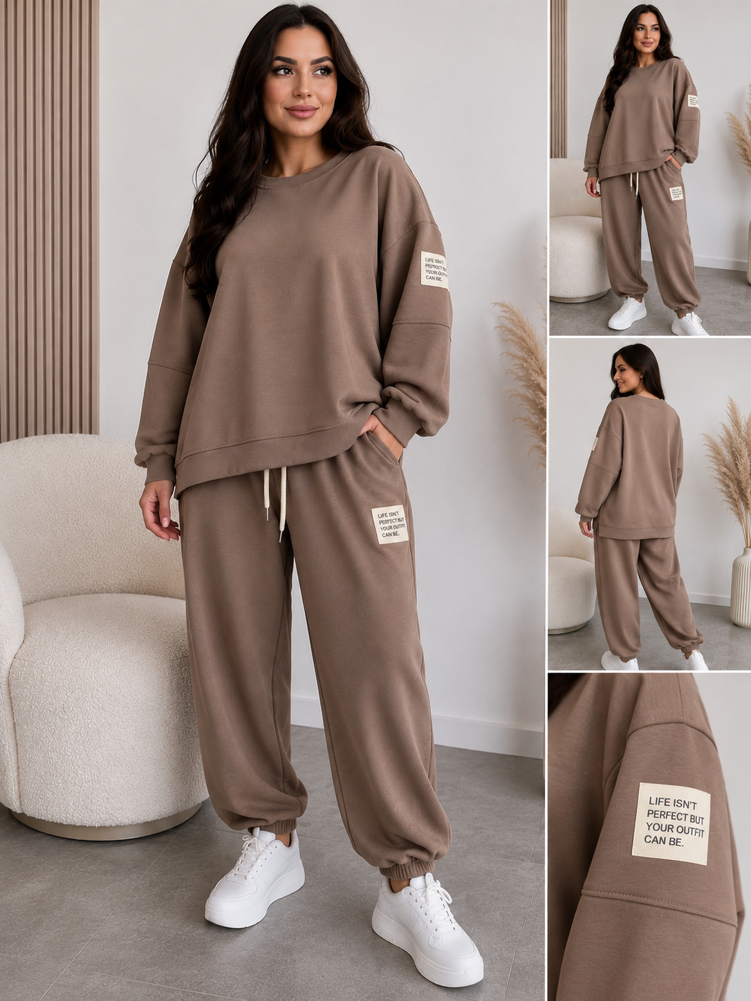 Damen Oversize Zweiteiler – weiches Freizeit Set | L–2XL