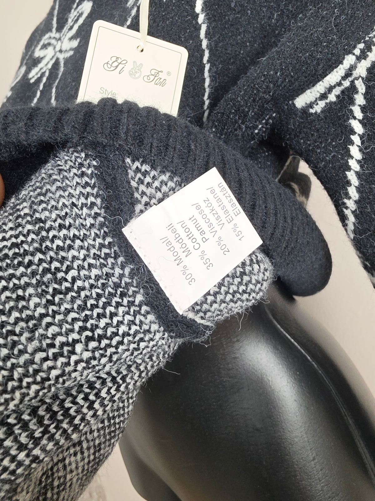 Damen Strickpullover mit Schleifen – Weich & Elegant | M/L