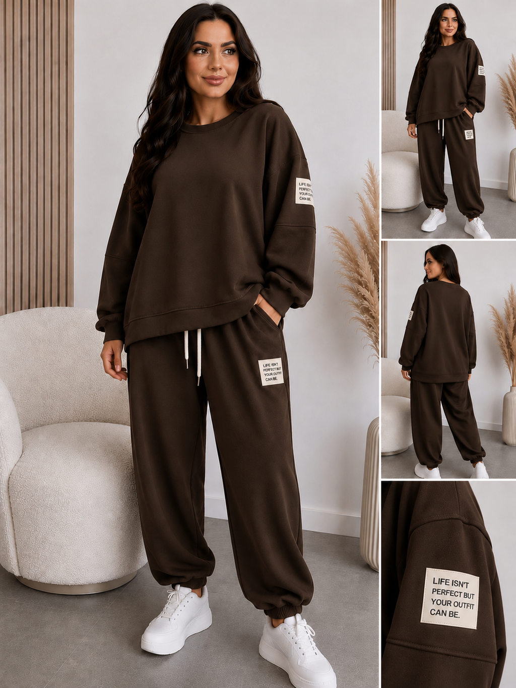 Damen Oversize Zweiteiler – weiches Freizeit Set | L–2XL