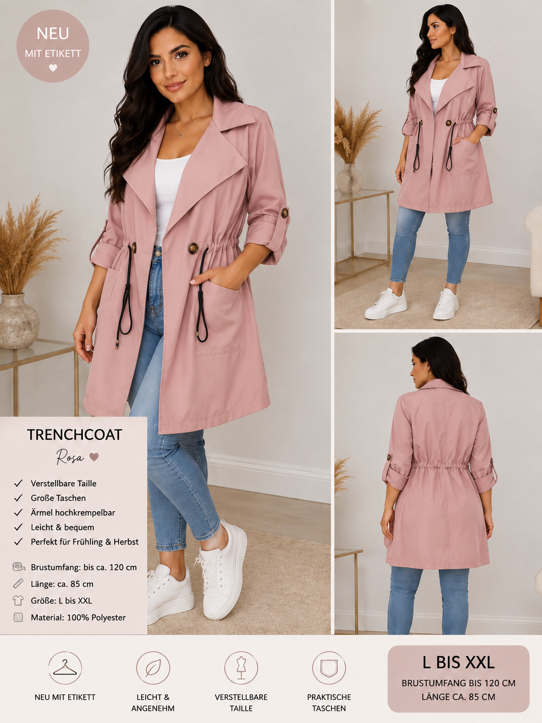 Eleganter Trenchcoat für Herbst