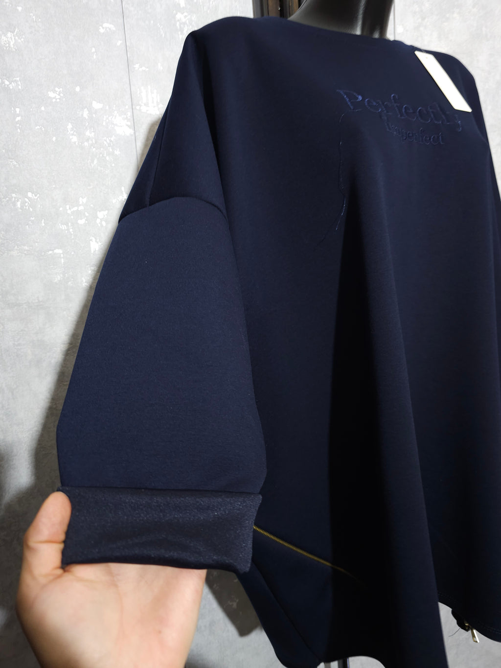 Oversize Damen Tunika aus Baumwolle – Olive & Navy | bis 140 cm Brust