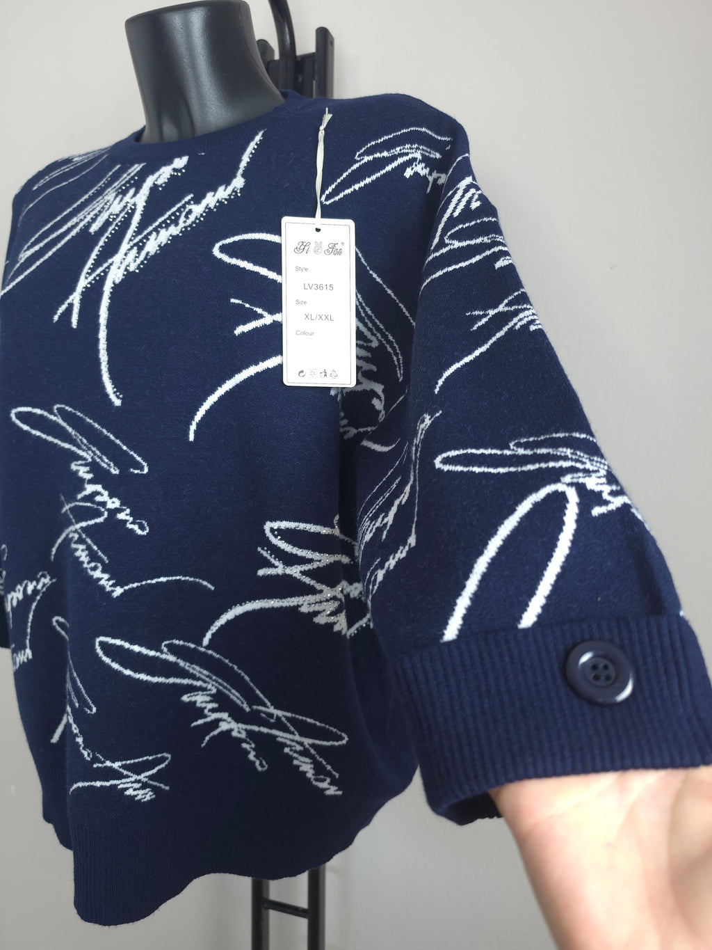 Kuscheliger Damen Strickpullover mit Glitzer – XL/XXL | 3 Farben