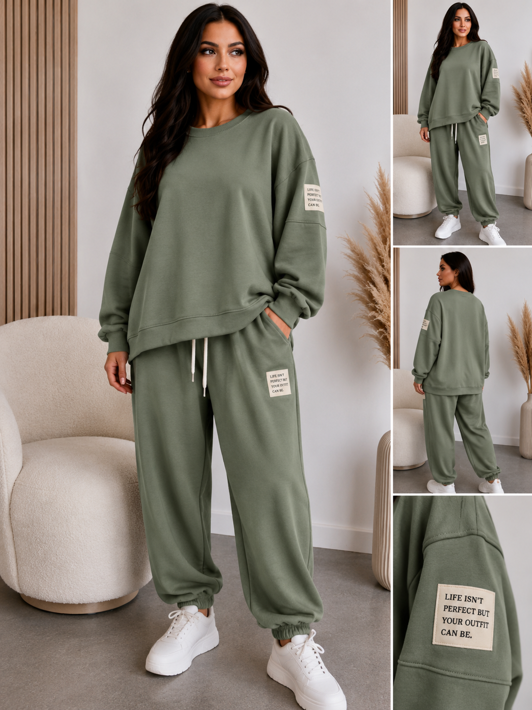 Damen Oversize Zweiteiler – weiches Freizeit Set | L–2XL