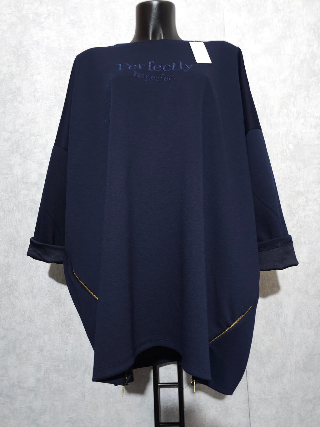 Oversize Damen Tunika aus Baumwolle – Olive & Navy | bis 140 cm Brust