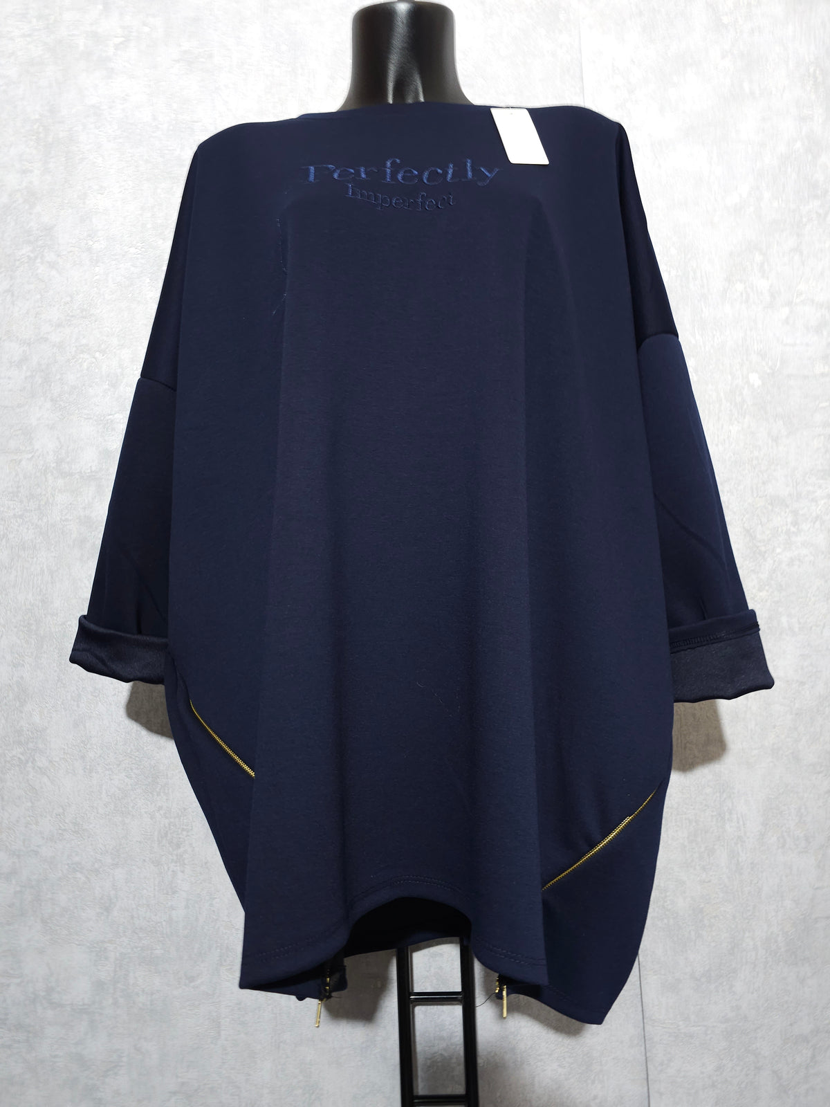 Oversize Damen Tunika aus Baumwolle – Olive & Navy | bis 140 cm Brust