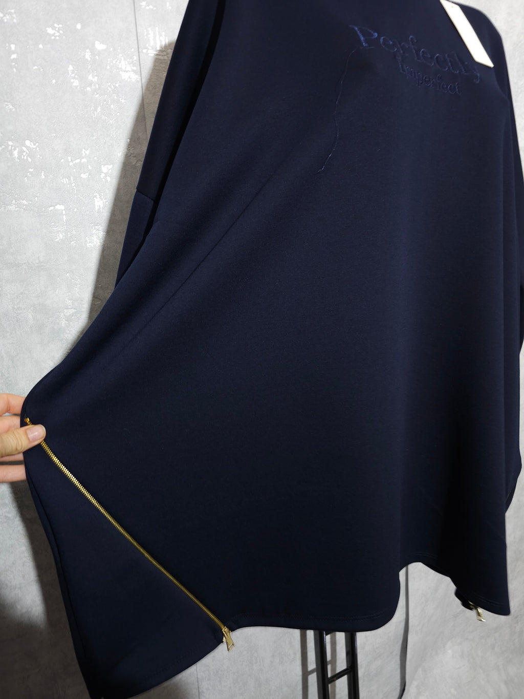 Oversize Damen Tunika aus Baumwolle – Olive & Navy | bis 140 cm Brust