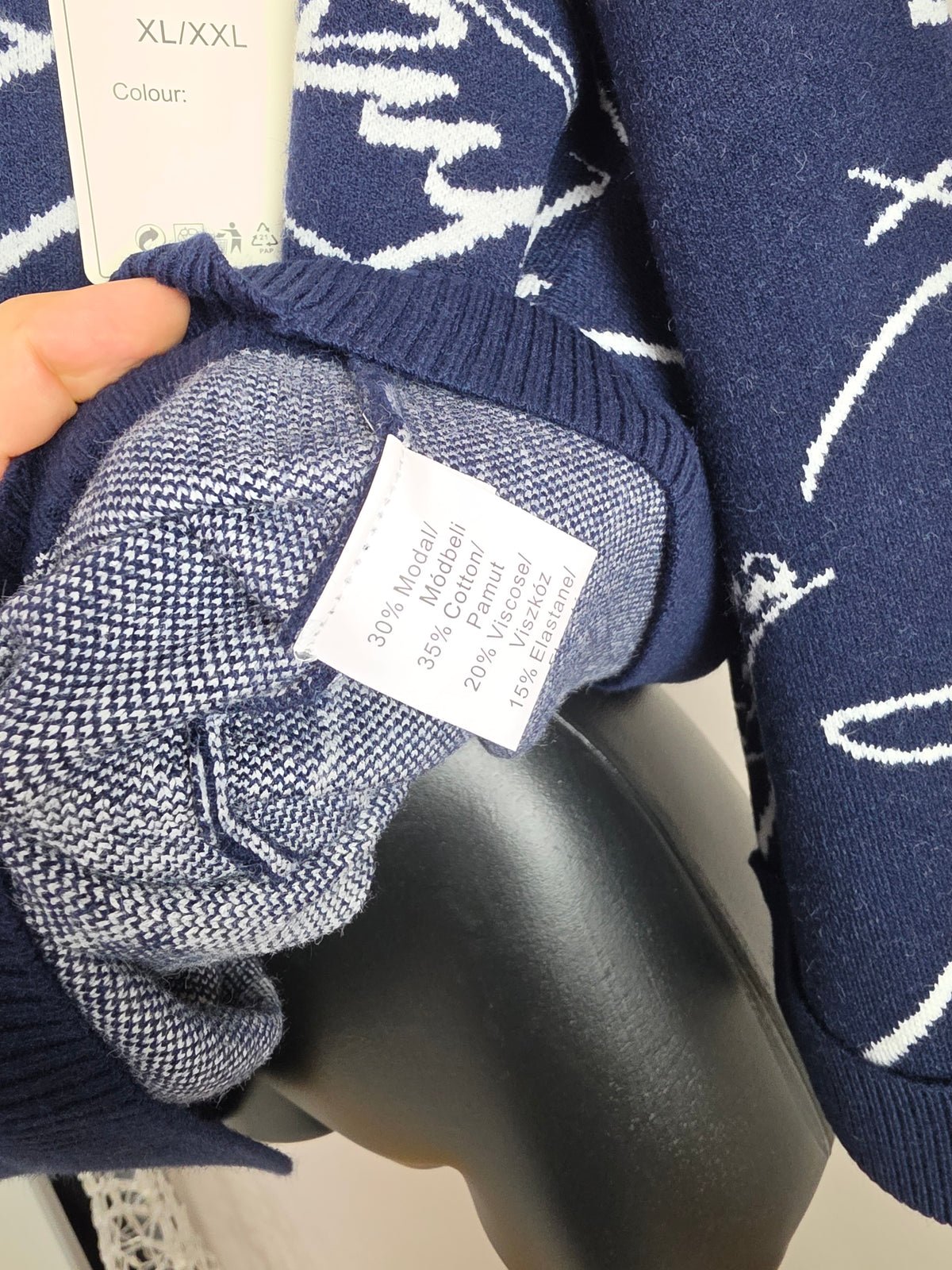 Kuscheliger Damen Strickpullover mit Glitzer – XL/XXL | 3 Farben