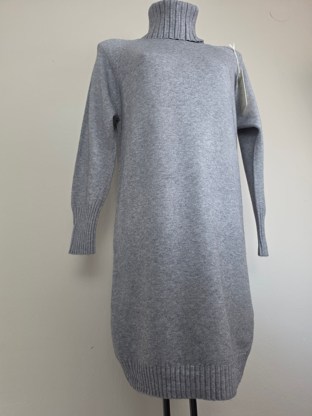 Weiches Strickkleid mit Rollkragen – S/M & L/XL