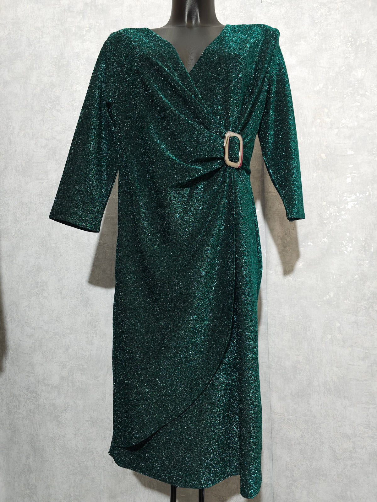Festliches Glitzerkleid– Grün | 44-50