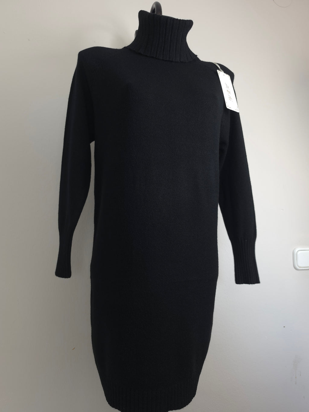 Weiches Strickkleid mit Rollkragen – S/M & L/XL