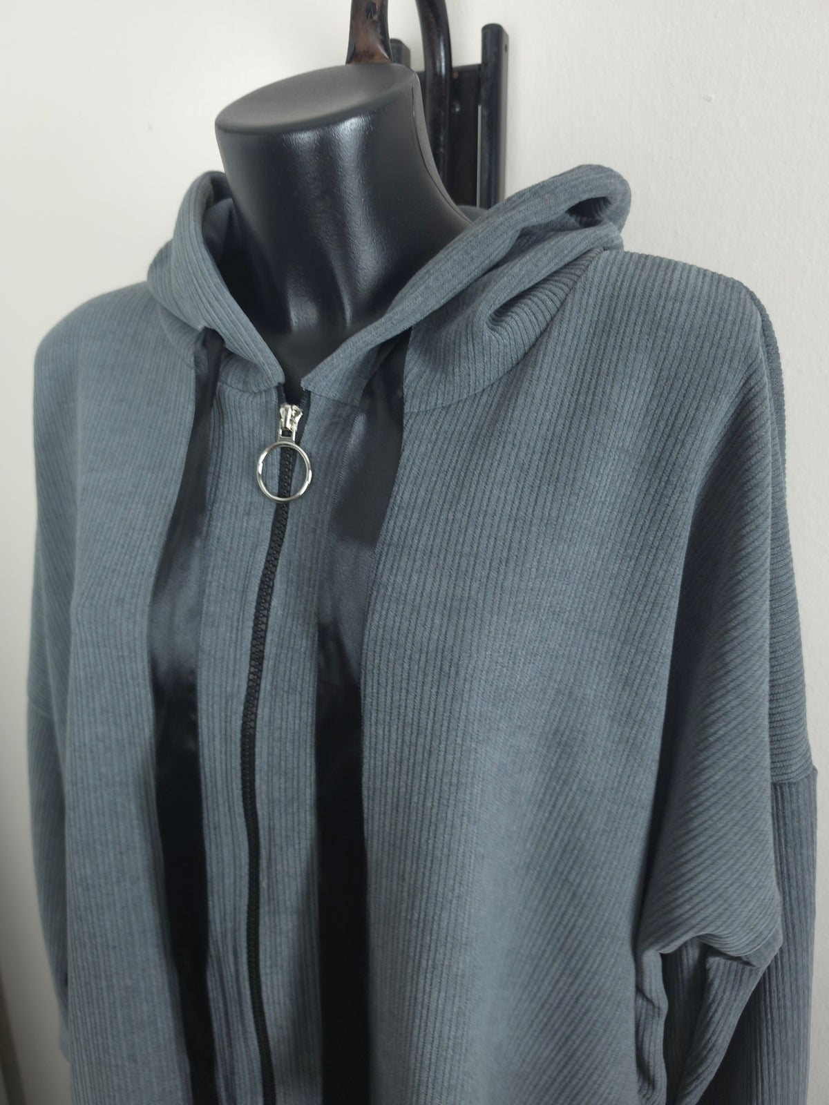 Oversize Long-Hoodiejacke mit Kapuze – 3 Farben | Plus Size
